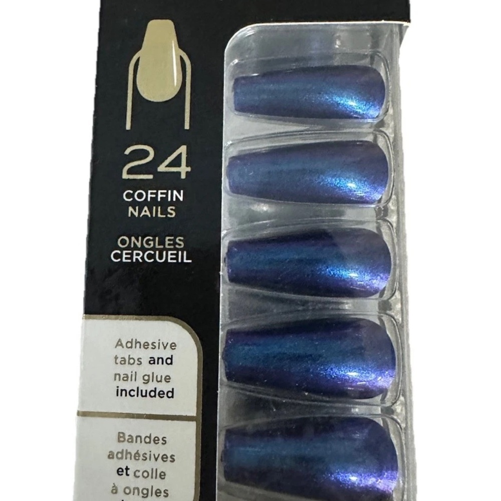 NEW SALLY HANSEN SALON EFFECTS REAL 24 Coffin  NAIL